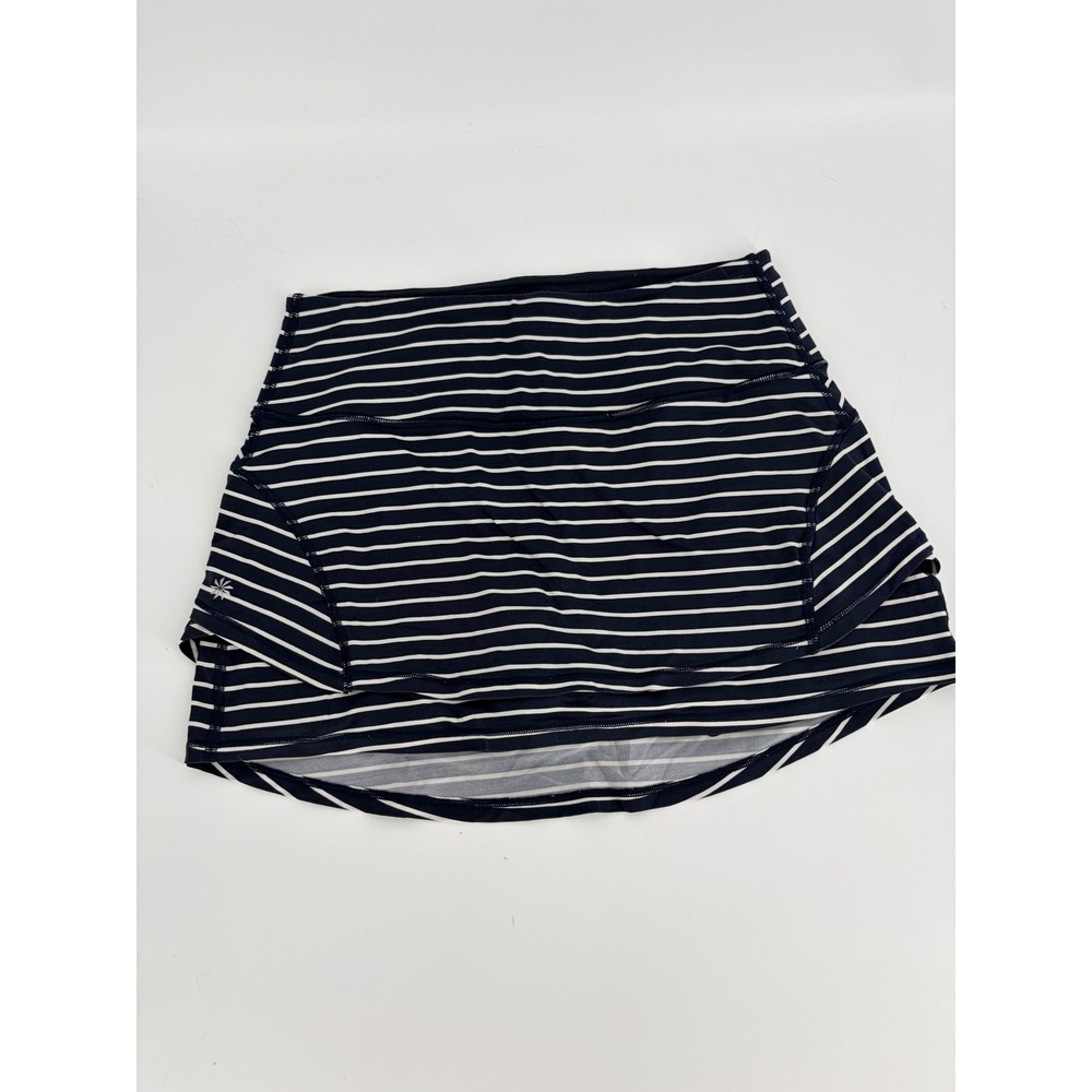 Athleta Navy White Striped Skort XS 210121-01 Tennis Pickleball Running Skirt